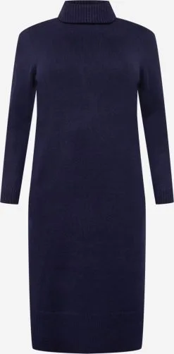 Gebreide Jurken Gebreide Jurk BRANDIE Dames Nachtblauw