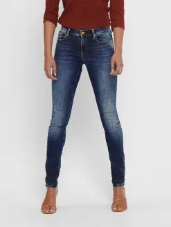 ONLY Jeans Skinny Jeans ONLSHAPE Dames Blauw / Donkerblauw -ONLY Elegant winkel e3ab873f6913461adb8509465d6b56f7