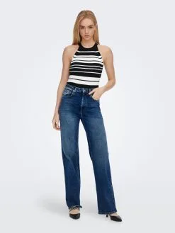 ONLY Tops Gebreide Top Edna Dames Zwart -ONLY Elegant winkel e43a7bacbfae32dd500736a9ca92da1c