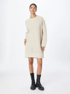 ONLY Gebreide Jurken Gebreide Jurk Dames Beige -ONLY Elegant winkel e5696ff4dd3475748e22b6868ffe500c