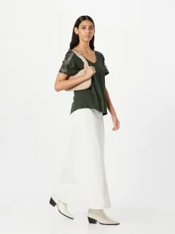 ONLY T-shirts Shirt MOSTER Dames Donkergroen -ONLY Elegant winkel e577c35e1fb54de85cde30db183955b1