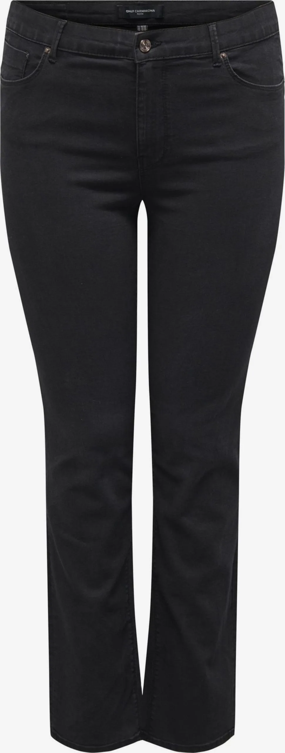 ONLY CARMAKOMA Straight Regular Jeans CARHIRIS Dames Zwart 1 ONLY CARMAKOMA Straight Regular Jeans CARHIRIS Dames Zwart