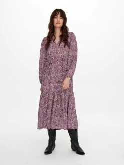 ONLY Midi Jurken Jurk Dames Lila -ONLY Elegant winkel e588ac8165e528db979416056e714ec2