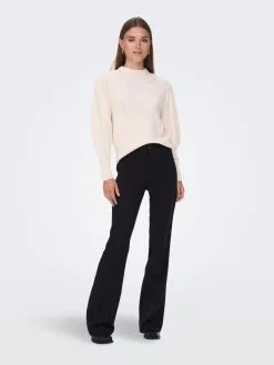 ONLY Broeken Flared Pantalon Lizzo Dames Zwart -ONLY Elegant winkel e5ed85f0be57a35e32044ba81757f7d9