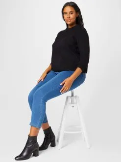 ONLY CARMAKOMA Denim Shorts Slimfit Jeans CARANNA Dames Blauw -ONLY Elegant winkel e638b5bbc25663f227a76a485dd6f67c