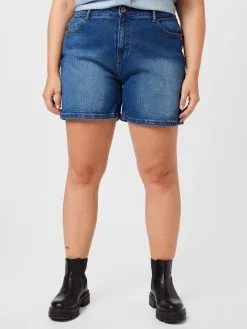 ONLY CARMAKOMA Denim Shorts Regular Jeans ENEDA Dames Blauw -ONLY Elegant winkel e63ec95303501f28904bd67f48786752