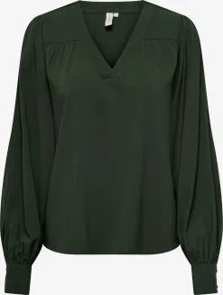 ONLY Longsleeves Shirt ELLA Dames Donkergroen