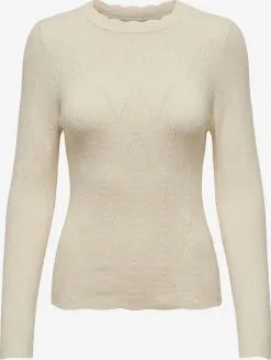ONLY Fijngebreide Truien Trui Mai Dames Beige