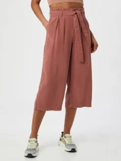 ONLY Culottes Wide Leg Bandplooibroek Aminta Dames Roestrood -ONLY Elegant winkel e88ee0188673014c225166a908287f39