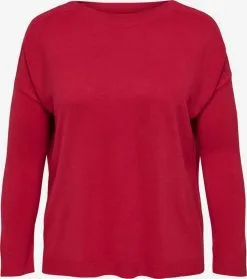 ONLY CARMAKOMA Basic Truien Trui Dames Rood