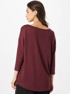 ONLY Shirts Met 3/4 Mouw Shirt ELCOS Dames Donkerrood -ONLY Elegant winkel e8f1deab024b3ed372e81dd75c1652ab