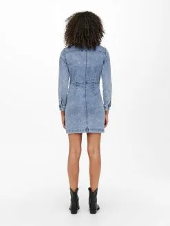 ONLY Blousejurken Blousejurk Tammi Dames Blauw -ONLY Elegant winkel e9338bb4c927235e84174e1330ae495b