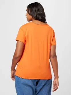 ONLY CARMAKOMA T-shirts Shirt QUOTE Dames Oranjerood -ONLY Elegant winkel e9e4564b0e24e8d9b6baac98c1ecd45e