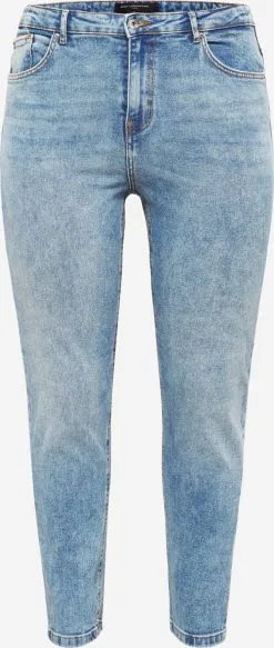 ONLY CARMAKOMA Mom Jeans Tapered Jeans ENEDA Dames Lichtblauw