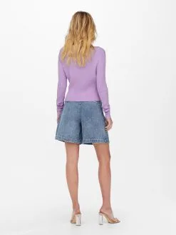 ONLY Vesten Gebreid Vest AGGI Dames Lichtlila -ONLY Elegant winkel eb3721e8d1f185699bfdc2e74b4c555b