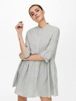 ONLY Blousejurken Blousejurk Ditte Dames Pastelgroen / Wit -ONLY Elegant winkel eb7a371f589173a879ff2ab0a74660df