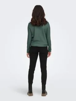 ONLY Longsleeves Shirt DORA Dames Donkergroen -ONLY Elegant winkel ebde18a892b3fe506f974fac688e7552