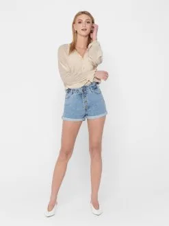 ONLY Denim Shorts Regular Jeans Cuba Dames Blauw -ONLY Elegant winkel ec2b9c3effbf4cfe782697ed9e17a235