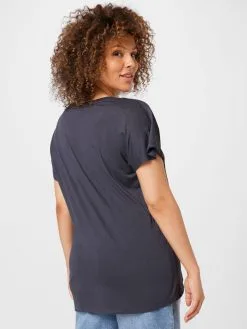 ONLY CARMAKOMA T-shirts Shirt KETTY Dames Donkergrijs -ONLY Elegant winkel ec865853edd35a58a79d3f724b1b6192