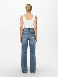 ONLY Bootcut Flared Jeans Camille Dames Blauw -ONLY Elegant winkel edb5ba3a6fc8897da10b02457dc004ff