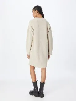 ONLY Gebreide Jurken Gebreide Jurk Dames Beige -ONLY Elegant winkel eddbcff9e71c689d235485f9788aa4df