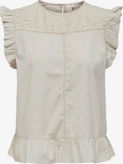 ONLY Blouse Tops Blouse Dames Beige