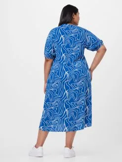 ONLY CARMAKOMA Blousejurken Blousejurk DES ALLIE Dames Royal Blue/koningsblauw -ONLY Elegant winkel ee8af72c12a7649ceef2ff2b87466c17