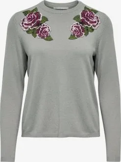 ONLY Fijngebreide Truien Trui Florida Dames Grijs