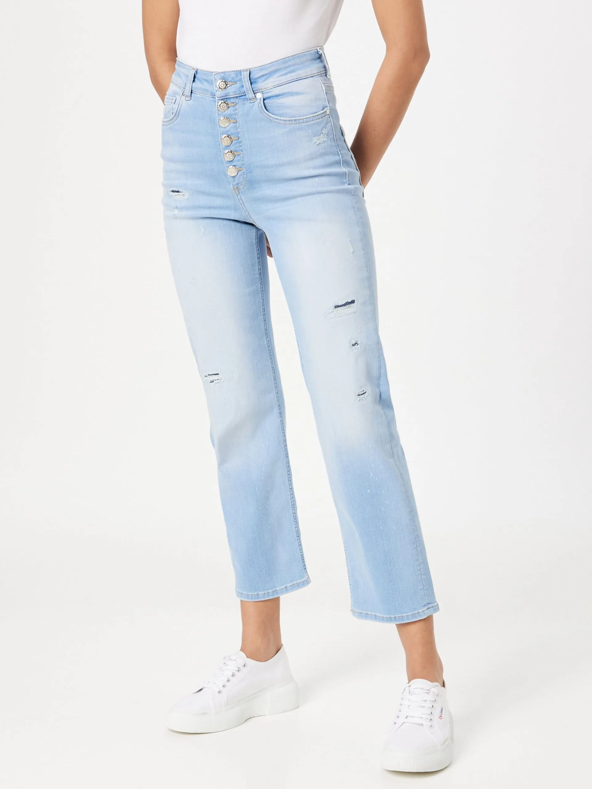 ONLY Straight Regular Jeans EVELINA Dames Lichtblauw 3 ONLY Straight Regular Jeans EVELINA Dames Lichtblauw - Afbeelding 3