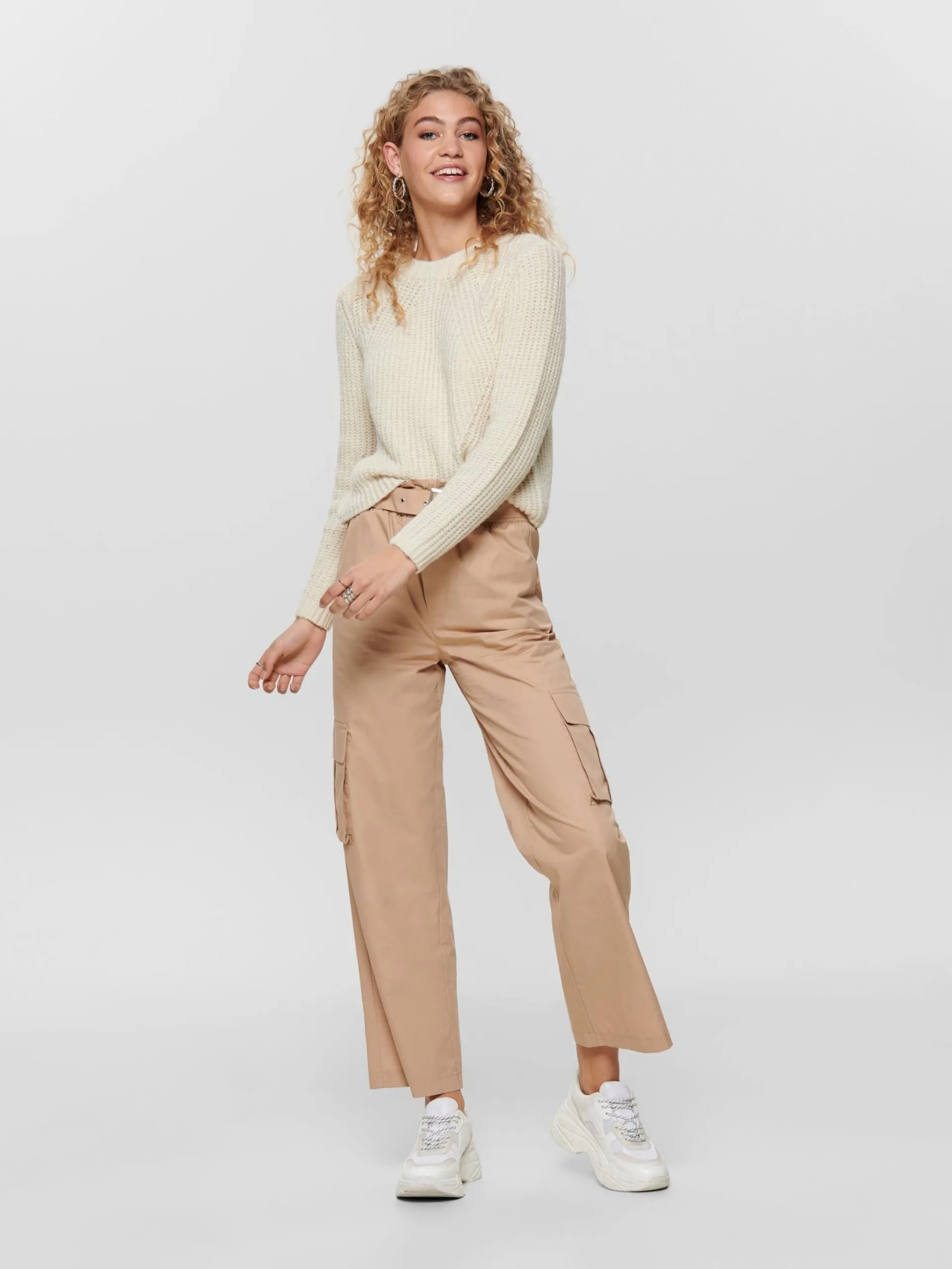 ONLY Basic Truien Trui Fiona Dames Natuurwit 4 ONLY Basic Truien Trui Fiona Dames Natuurwit - Afbeelding 4