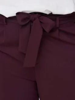 ONLY CARMAKOMA Bandplooibroeken Regular Bandplooibroek Dames Aubergine -ONLY Elegant winkel f13e8a62030b5dfd1b412cd0174c28f6