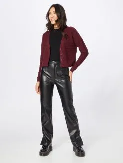 ONLY Vesten Gebreid Vest FAYE Dames Wijnrood -ONLY Elegant winkel f1809c161965b39463e05a63b7d7f659