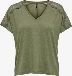 ONLY T-shirts Shirt Dames Kaki