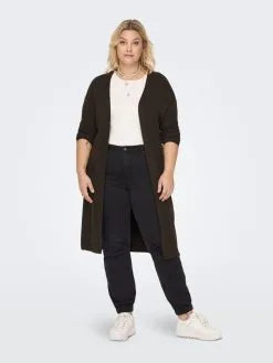 ONLY CARMAKOMA Vesten Gebreid Vest Dames Bruin -ONLY Elegant winkel f1d72f1d553b53983270a79864cb2933