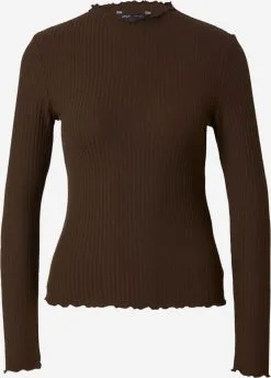 ONLY Longsleeves Shirt EMMA Dames Donkerbruin