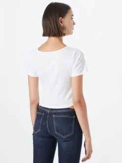 ONLY T-shirts Shirt KIKA Dames Wit -ONLY Elegant winkel f1f740b183a6f86a7cde8d71ae6f3b73