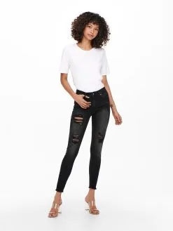 ONLY Jeans Skinny Jeans Dames Zwart -ONLY Elegant winkel f2783c0acaf2a38367168b6c3e7fa2fb