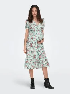 ONLY MATERNITY Mini Jurken Jurk Dames Groen / Spar -ONLY Elegant winkel f28bc60de993393f11f324e5b5c79c43