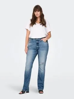 ONLY CARMAKOMA Bootcut Flared Jeans Duru Dames Blauw -ONLY Elegant winkel f291ce89cf9b548d6c51de4c6b39d60e