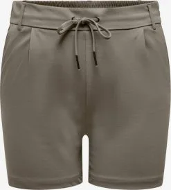 ONLY CARMAKOMA Shorts Regular Bandplooibroek Dames Kaki