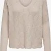 ONLY Fijngebreide Truien Trui EMILIA Dames Beige