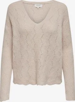 ONLY Fijngebreide Truien Trui EMILIA Dames Beige