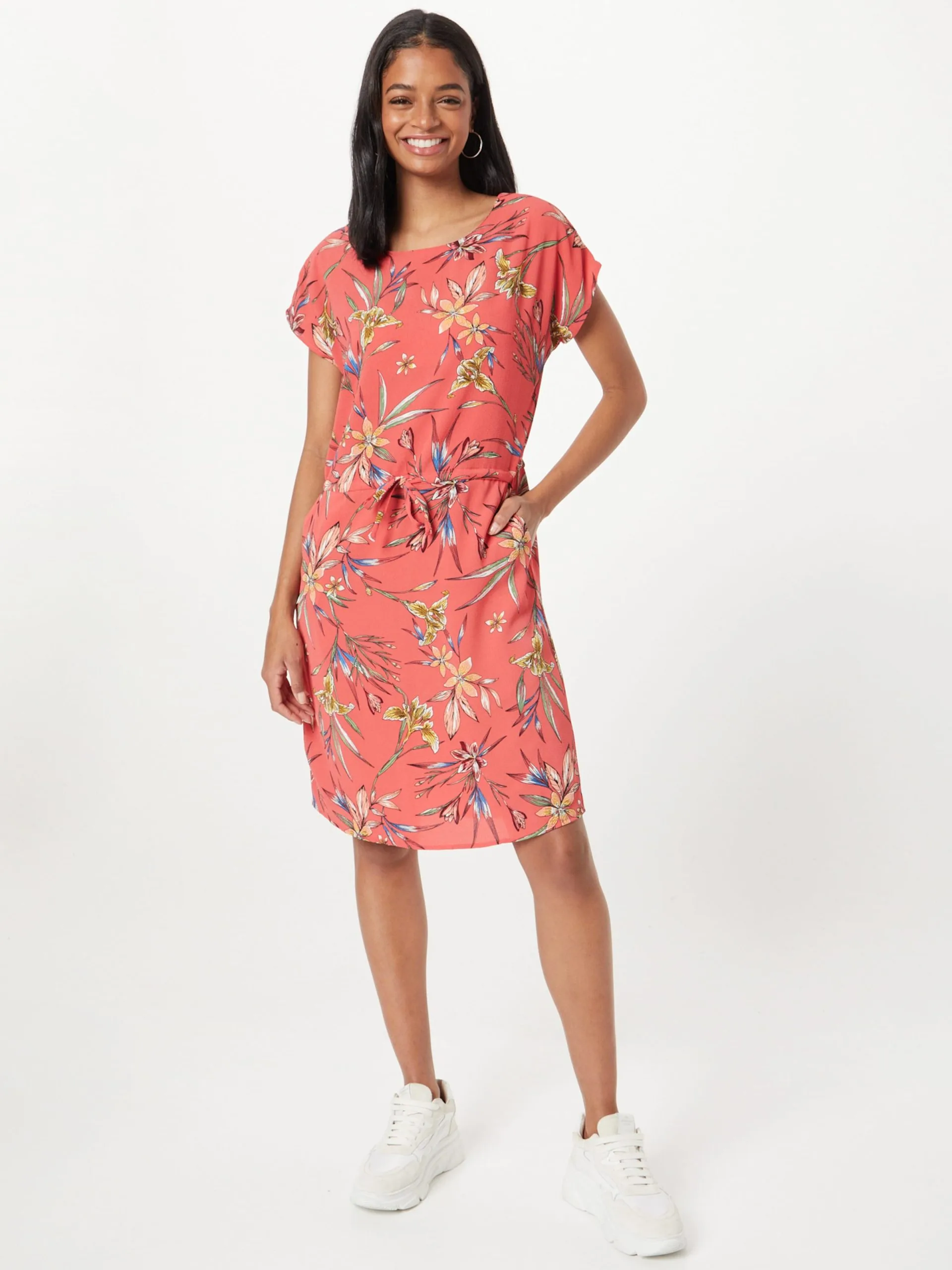 ONLY Mini Jurken Jurk Nova Dames Watermeloen Rood 3 ONLY Mini Jurken Jurk Nova Dames Watermeloen Rood - Afbeelding 3