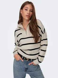 ONLY Coltruien Trui TESSA Dames Greige -ONLY Elegant winkel f48d1f31ca446acbc19859142762a48e