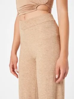 ONLY Pantalons Loosefit Broek Katia Dames Bruin Gemêleerd -ONLY Elegant winkel f4e98a840b0450d1372e9df052818125