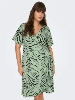 ONLY CARMAKOMA Mini Jurken Jurk Livia Dames Groen -ONLY Elegant winkel f56b9cee0ee5885da75156683277328a