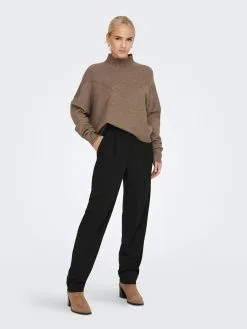 ONLY Fijngebreide Truien Trui Dames Ombergrijs -ONLY Elegant winkel f6ada5b82951aed844b3a75134daaafa