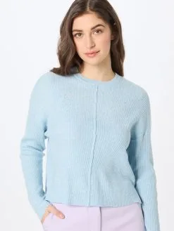ONLY Fijngebreide Truien Trui Dames Lichtblauw -ONLY Elegant winkel f6adf1965e9aada89aced47c1a7070f1