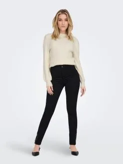 ONLY Fijngebreide Truien Trui Fia Dames Beige -ONLY Elegant winkel f736959bc9d73fe782af4ef5af8f8aa4