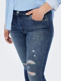 ONLY CARMAKOMA Jeans Skinny Jeans Bobbi Life Dames Blauw -ONLY Elegant winkel f73e883fbe336394cd59607427806ebc